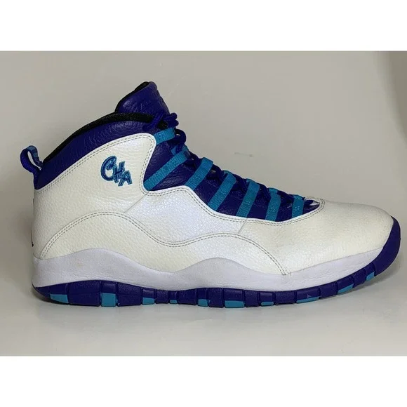 Nike Air Jordan 10 Retro Charlotte Hornets 2016 310805-107 Size 12